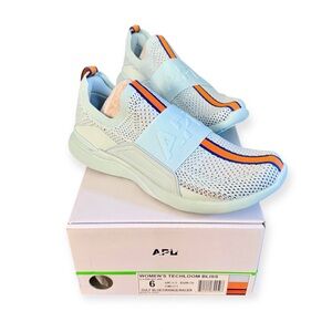 Athletic Propulsion Labs APL Techloom Bliss Sneakers, Gulf Blue & Orange Racer